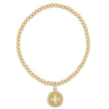 Load image into Gallery viewer, enewton Classic Gold 3mm Bracelet - Signature Cross Gold Disc
