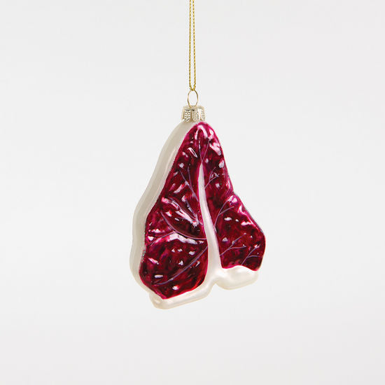 Glass Steak Ornament