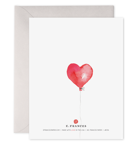 E Frances Valentine's Card -Valentine Balloons