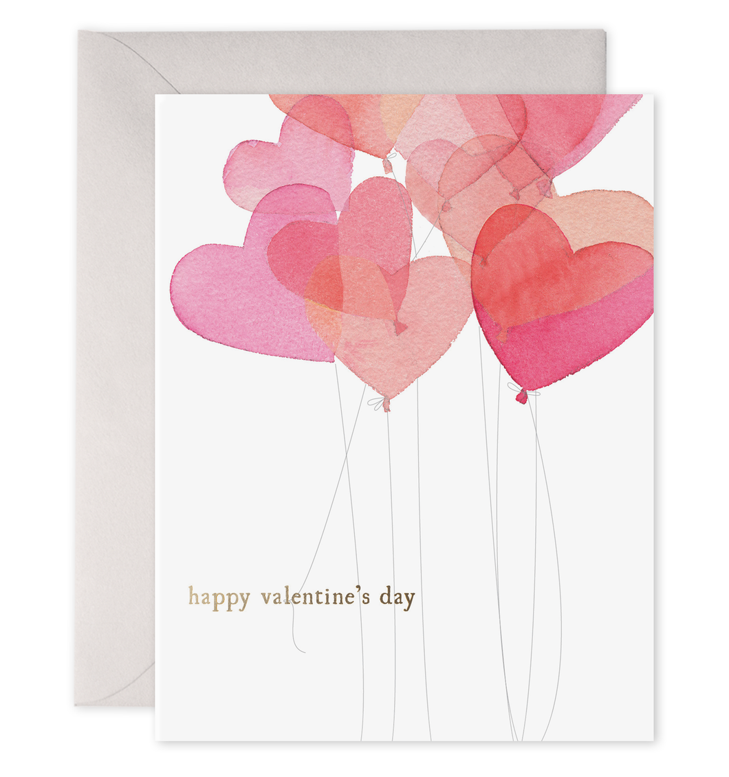 E Frances Valentine's Card -Valentine Balloons