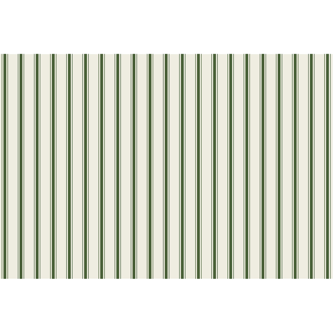 H&C Paper Placemats -Green Ribbon Stripe