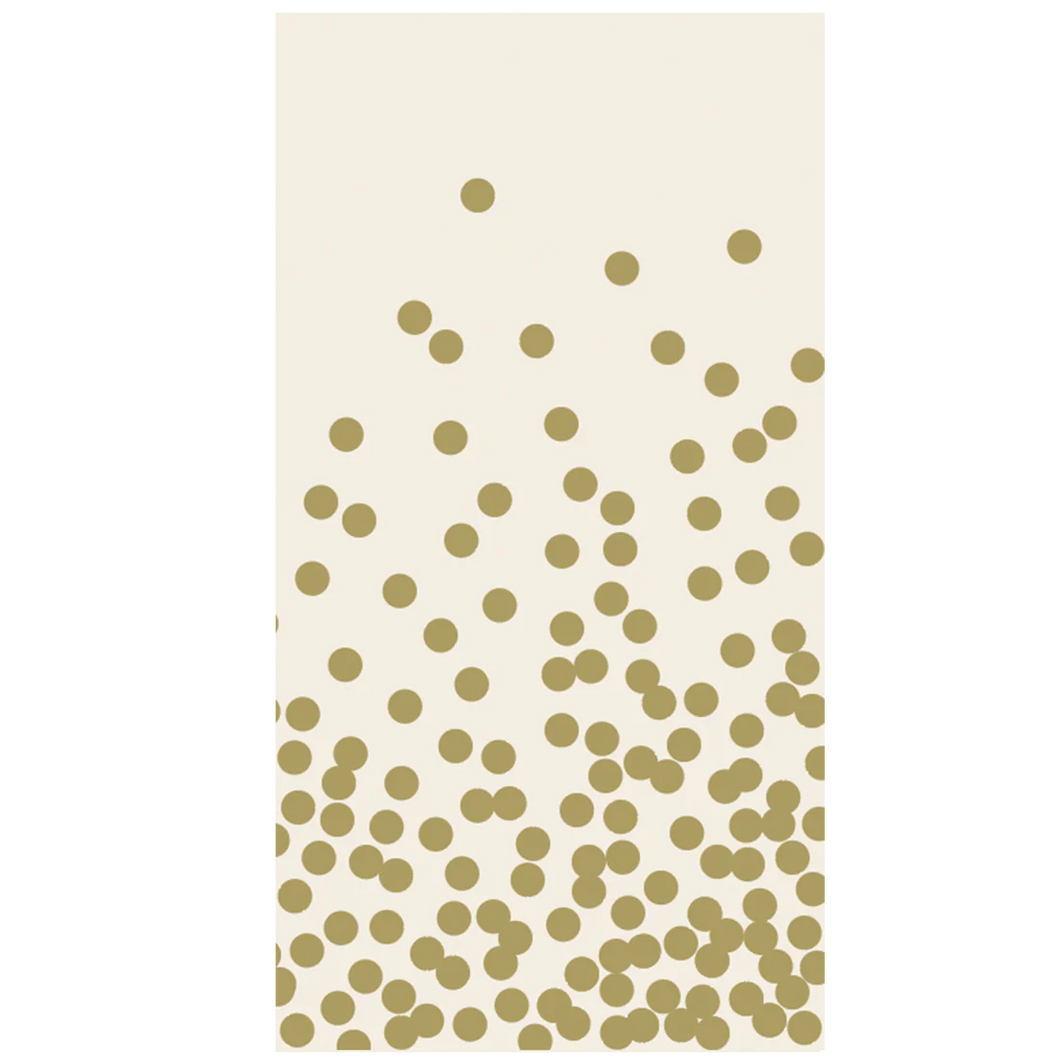 H&C Guest Napkins -Gold Confetti