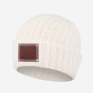 Love Your Melon Cuffed Beanie -White Speckled