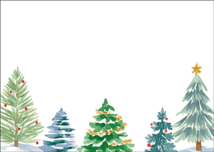 Christmas Labels -Christmas Trees w/ Lights