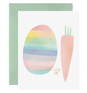 E Frances Easter Card -Egg + Carrot