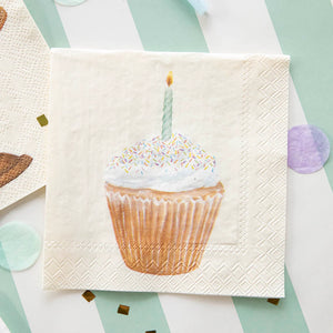 H&C Cocktail Napkins -Cupcake