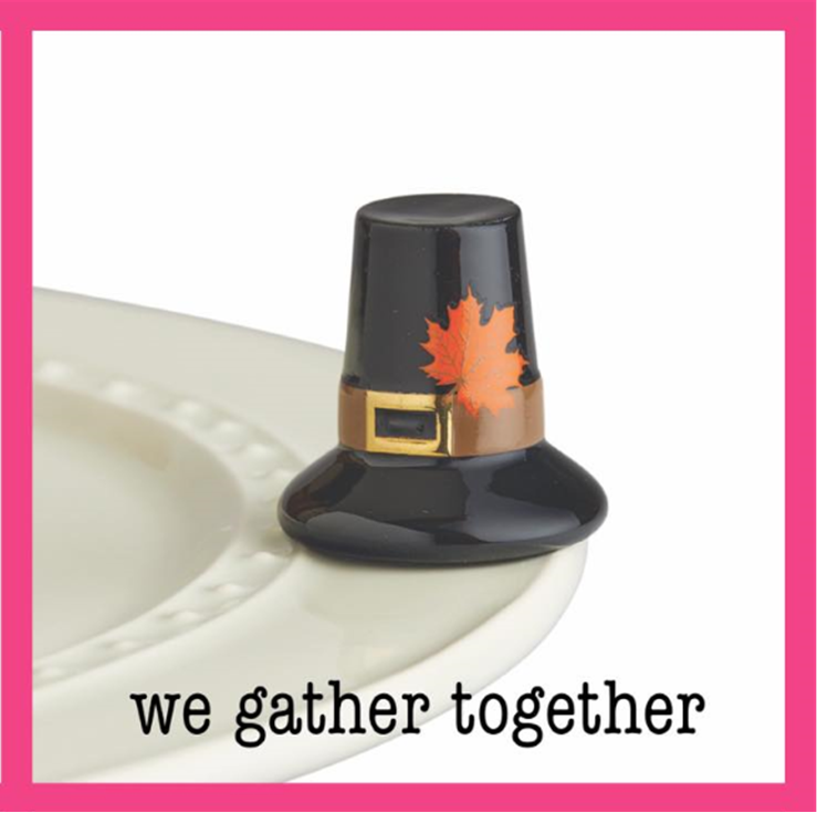 nora fleming mini -we gather together (pilgrim hat)