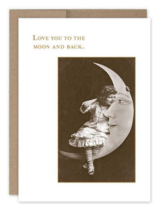 SMartin What a Hoot Card -Little Girl Moon