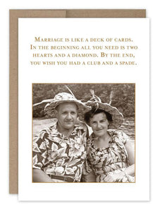 SMartin Anniversary Card -Deck of Cards