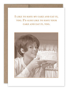 SMartin Birthday Card -Cake and Eat It