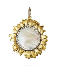 Load image into Gallery viewer, Waxing Poetic Moon Daisy Lg Wht Pearl Pendant
