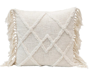 Boho Pillow w/ Pattern & Tassels