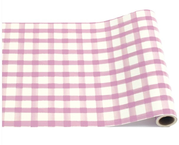 H&C Paper Table Runner -Lilac Painted Check