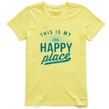 Load image into Gallery viewer, Women&#39;s Life Is Good Beach Happy Place Tee
