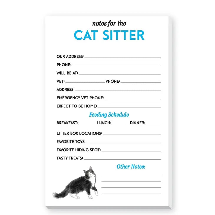 Cat Sitter Large Notepad