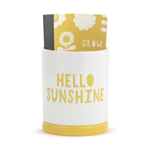 Planter & Journal Gift Set -Hello Sunshine