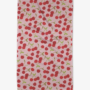 Geometry Cheery Cherries Tea Towel