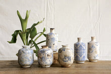 Load image into Gallery viewer, Blue &amp; White Terracotta Vase -tall
