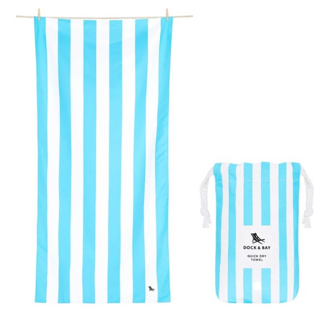 Quick Dry Towel -XL Cabana -Tulum Blue (light blue)