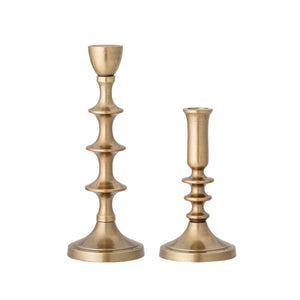 Antique Finish Metal Taper Candle Holders (Set of 2)