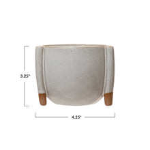 Load image into Gallery viewer, Reactive Glaze Stoneware Footed Planters

