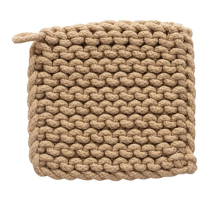 Cotton Crocheted Natural Pot Holders