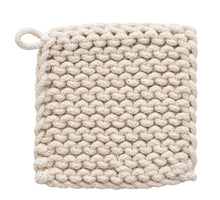 Load image into Gallery viewer, Cotton Crocheted Natural Pot Holders
