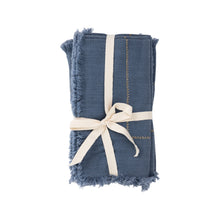 Load image into Gallery viewer, Cotton Napkins w/ Fringe -Blue
