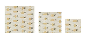 Reusable Fabric Beeswax Food Wraps -Set of 3