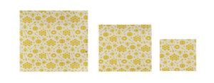 Reusable Fabric Beeswax Food Wraps -Set of 3