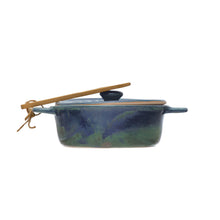 Load image into Gallery viewer, Stoneware Brie Baker w/ Bamboo Spreader
