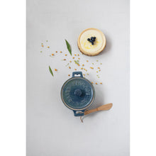 Load image into Gallery viewer, Stoneware Brie Baker w/ Bamboo Spreader
