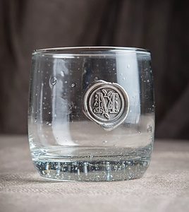 Southern Jubilee "Initial" Medallion Double Old Fashion Glass