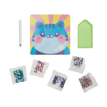 Load image into Gallery viewer, Razzle Dazzle Mini Gem Art Kit -Cutesy Cat
