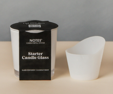 Load image into Gallery viewer, Notes -The New Way to Candle Glass Starter Candle
