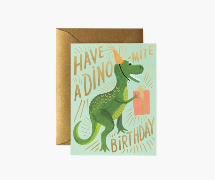 Rifle Paper Birthday Card -Dino-mite