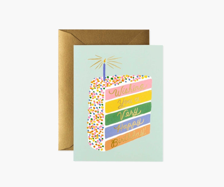 Rifle Paper Birthday Card -Cake Slice