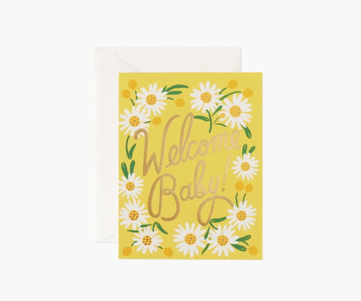 Rifle Paper New Baby Card -Daisy