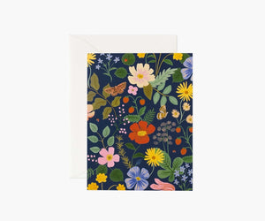 Rifle Paper Everyday Card -Strawberry Fields Navy