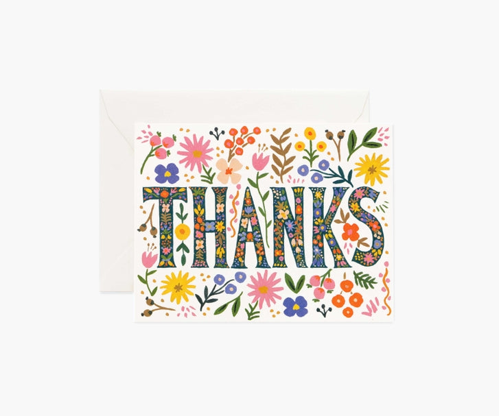 Rifle Paper Thank You Card -Floral Thanks