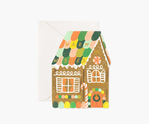 Rifle Paper Christmas Card -Gingerbread House