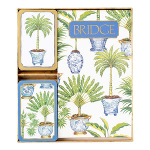 Bridge Gift Card Set -Large Print Potted Palms