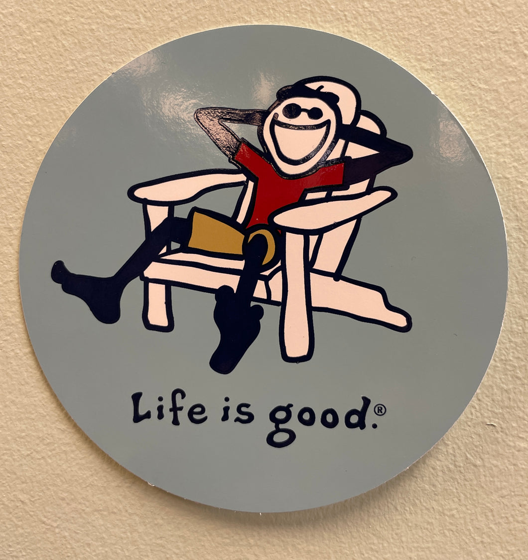 Life is Good Vintage Adirondack Jake Sticker