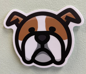 Bulldog Face Sticker