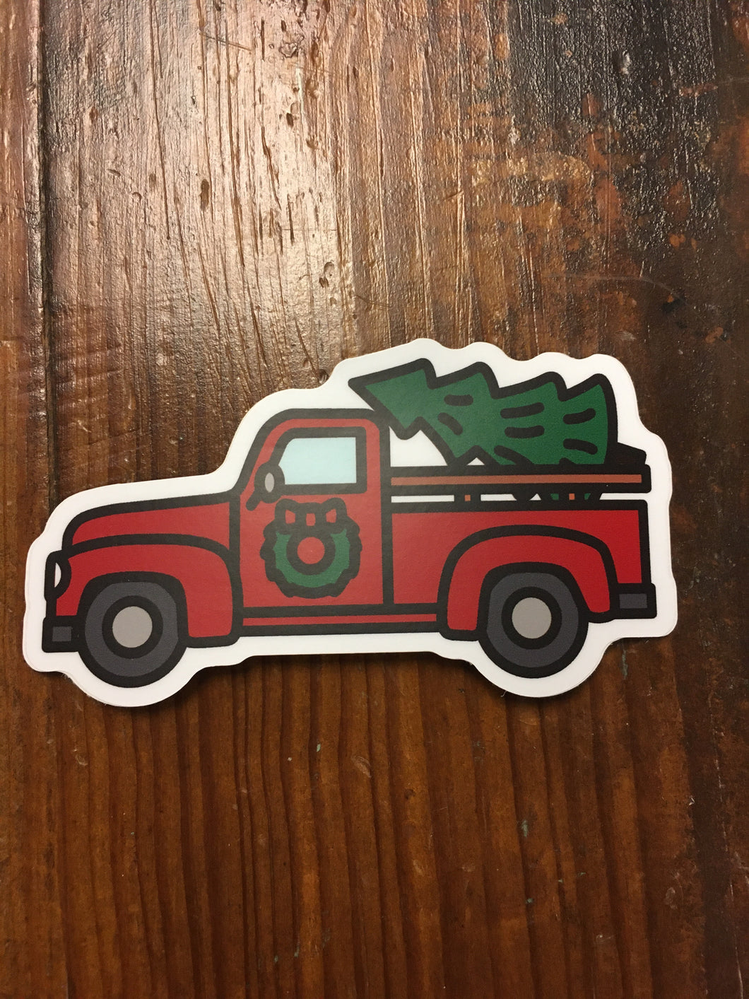 Red Christmas Pick-up Sticker
