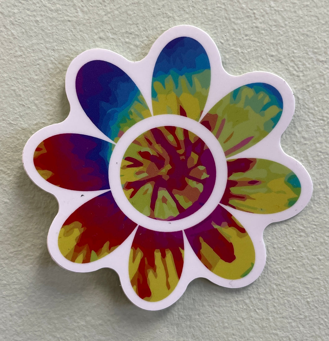 Tie Dye Daisy Sticker