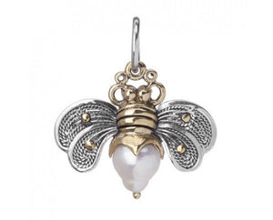 Waxing Poetic Bee Brave Honeypearl Charm -SS/BR/P