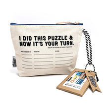 Load image into Gallery viewer, I Go to Pieces Wooden Puzzle -Mix Tapes in Pass-It-On Pouch
