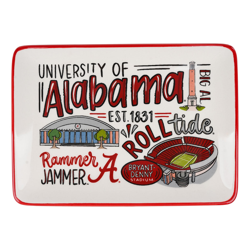 Collegiate Trinket Tray -Alabama Icons