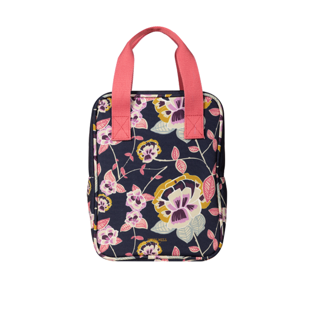 Navy Floral Lunch Tote